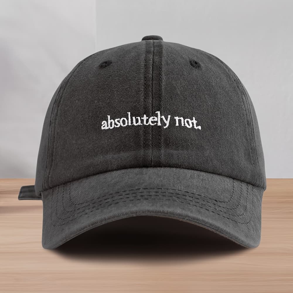 TEMU 1 Retro Washed Vintage Letter Embroidered Baseball For Men's Outdoor Versatile Sports Hat Suitable For Spring And Summer