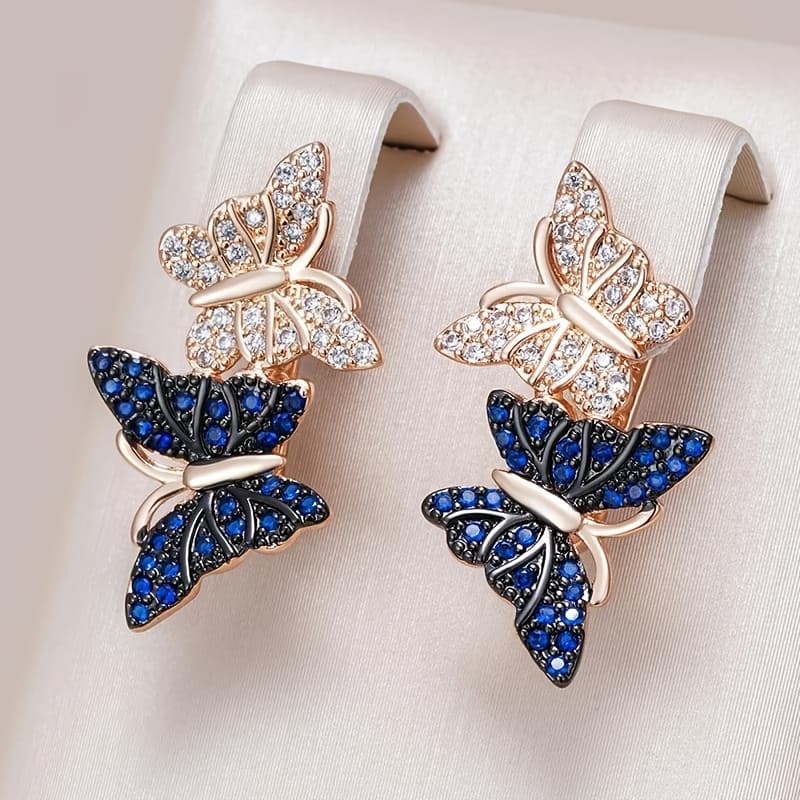 TEMU Pair Of Temperament Elegant Banquet Party Hoop Earrings