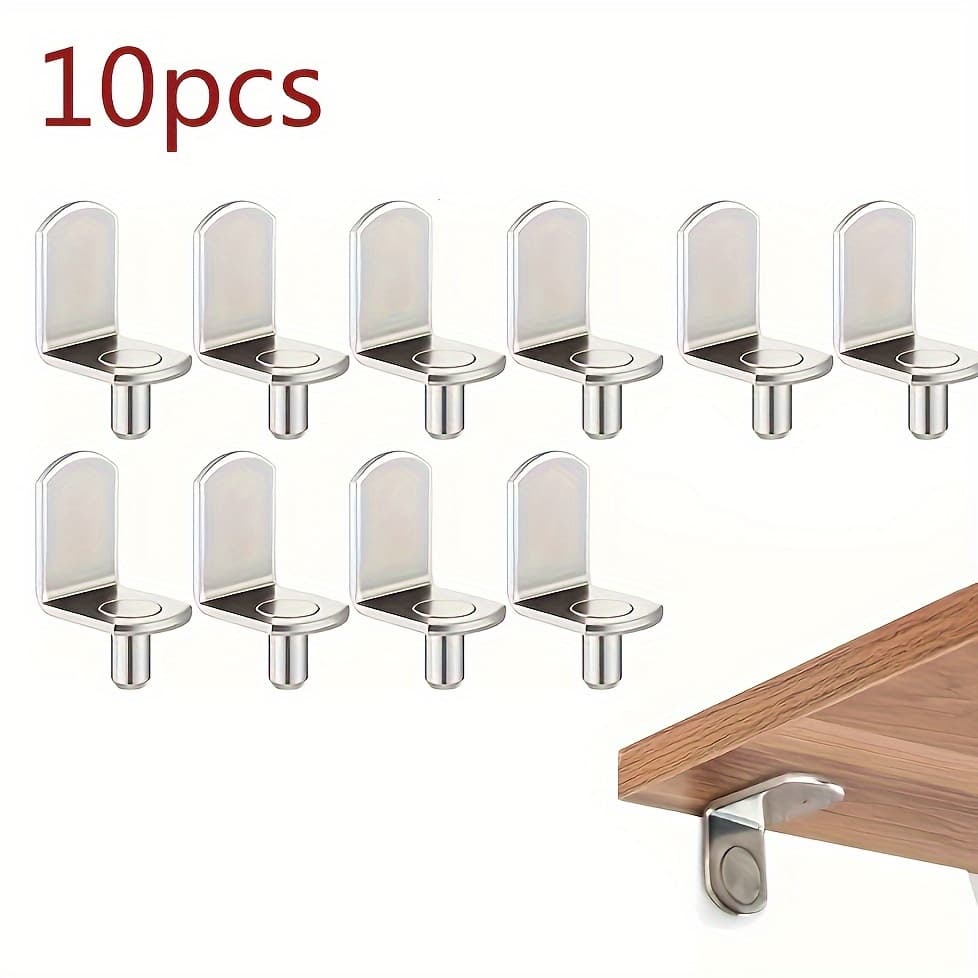 TEMU 10pcs Shelf Brackets, Support Studs Pegs Pin Shelves Seperator, Fixed Cabinet Cupboard Furniture Shelf, Wall Mount Bracket Holder