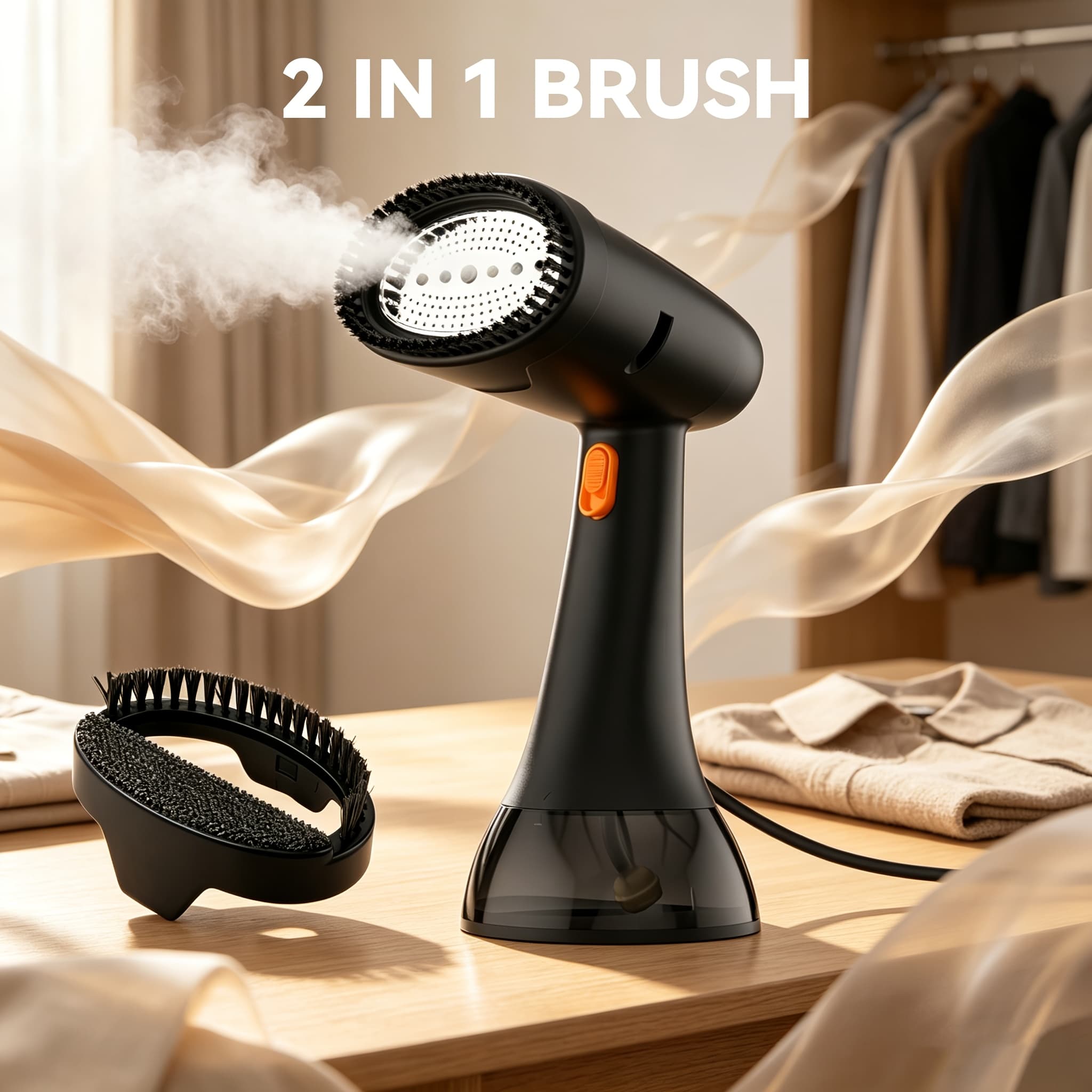 TEMU Asvoluis Portable Handheld Garment Steamer For Clothes, Garment Fabric Wrinkles Remover Strong Penetrating Steam 300ml Travel Steam Iron