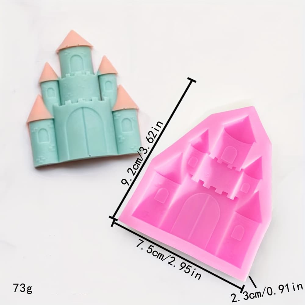 TEMU 1pc Cartoon Castle Silicone Mold, Suitable For Making Diy Crafts And Ornaments, Used As Home Decoration Ornaments, Gift Decorations