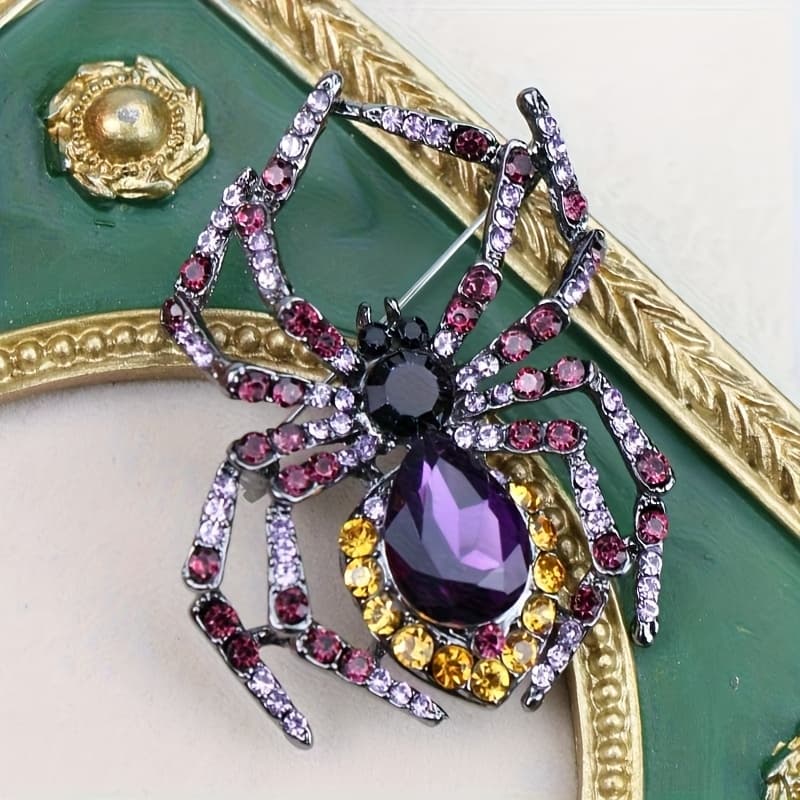 TEMU A Stunning Brooch Pin Featuring A Baroque-style Spider Design, Perfect For Men And Women, Ideal As A Surprise Gift For Weddings Or Holiday Parties
