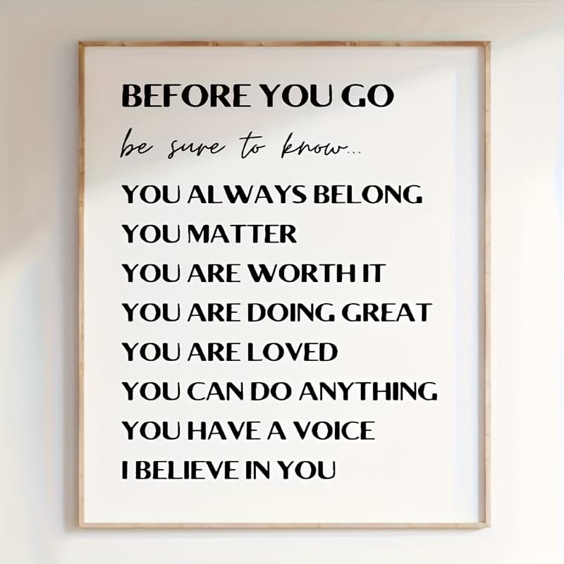 TEMU 2d Flat, 2d Flat, Inspirational Quotes Office Wall Art Canvas - Motivational Quotes Wall Art Decor For Home, Office, Workplace, 8 X 10 Inch(unframed)