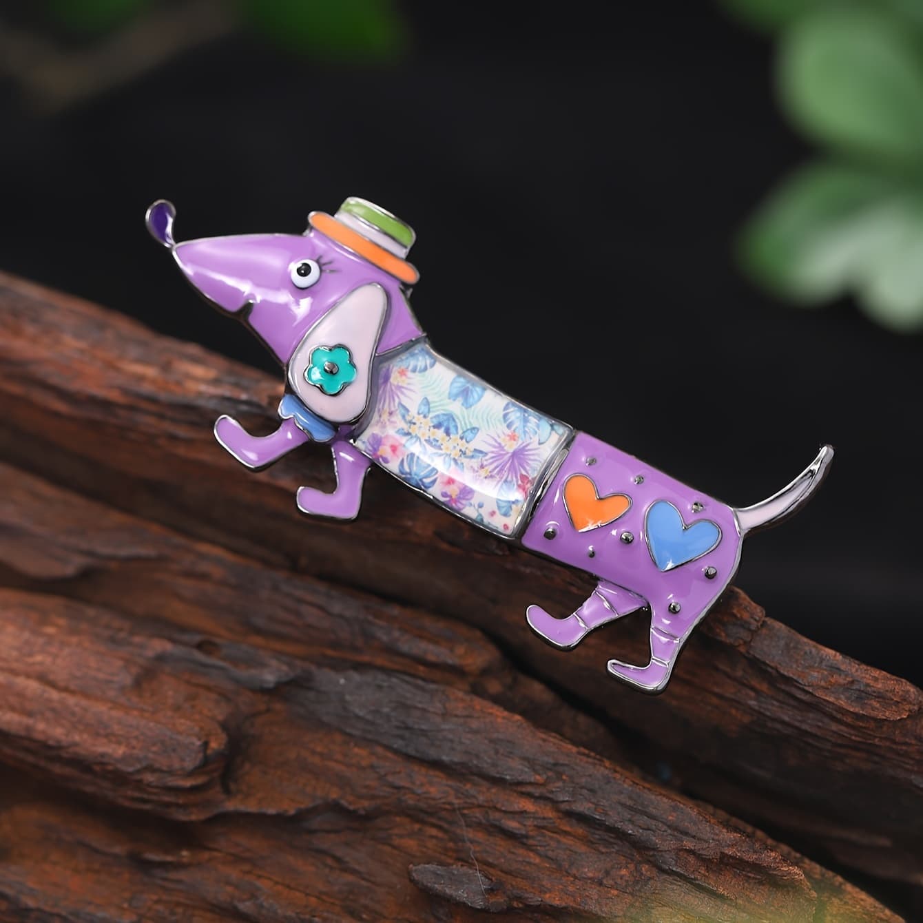 TEMU 1 Brooch Alloy Oil Cute Dachshund Dog Animal Pin Brooches Ladies Fall/winter Dress Scarf Accessory