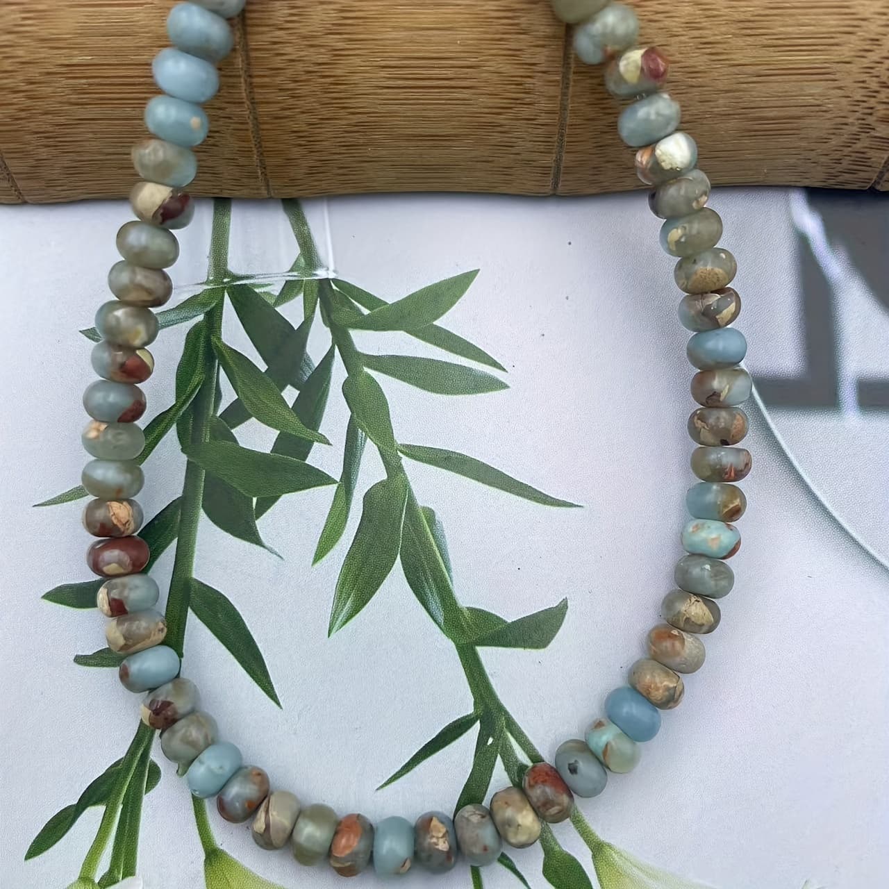 TEMU 4/6/8/10mm Light Beige Stone, Bohemian Abacus Beads, Scattered Beads, Handmade Diy Women's Retro Bracelet, Necklace Accessories, Daily Wear, Couple Gifts