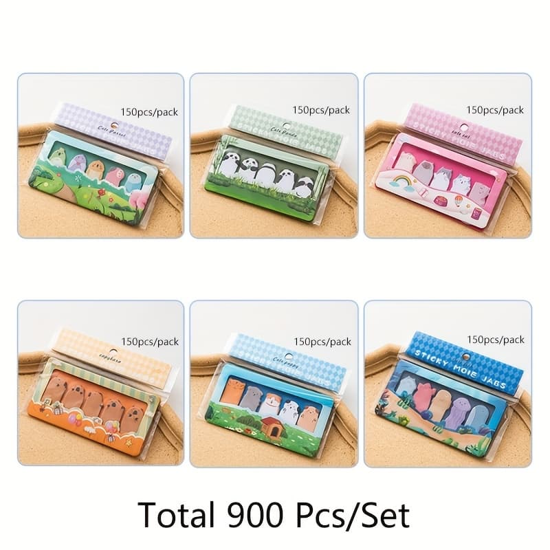 TEMU 900pcs Cute Sticky Notes Portable Memo Pad Set