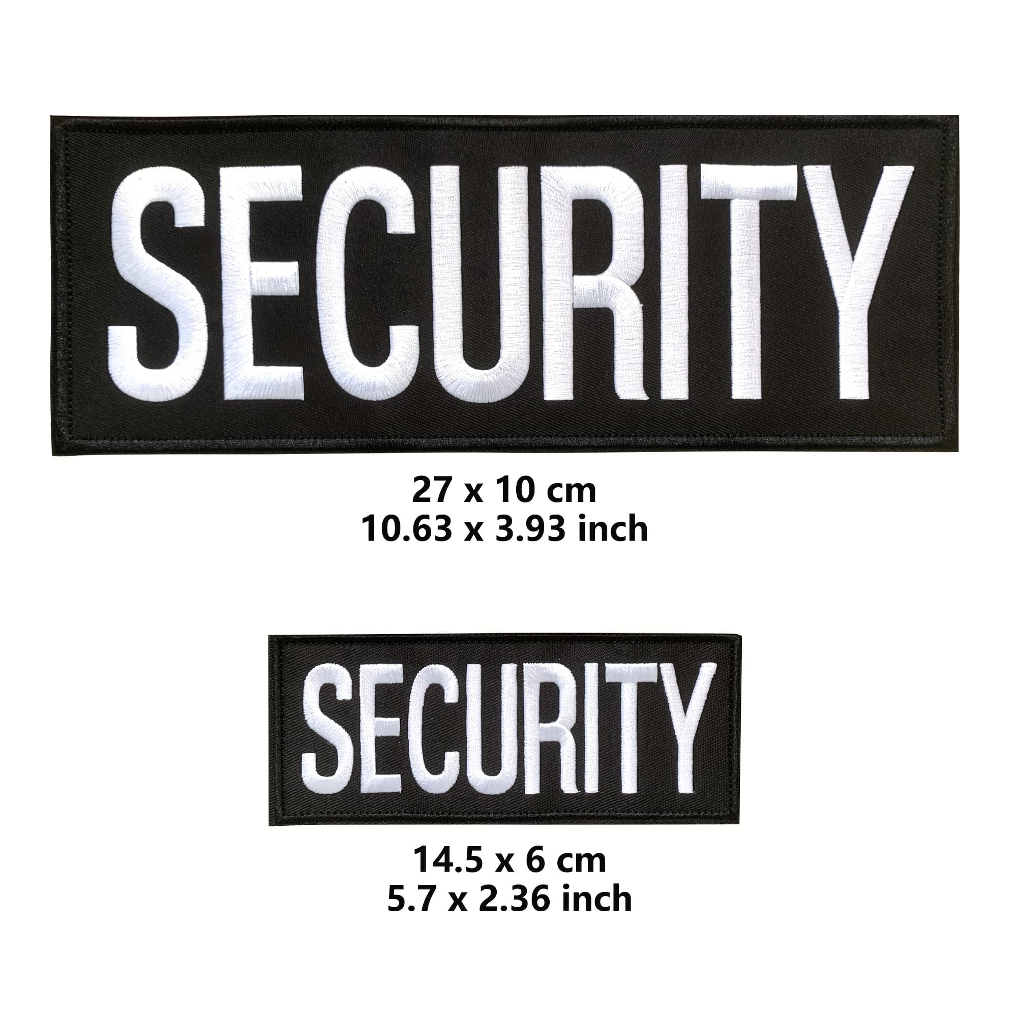 TEMU 2pcs Security Patch Embroidered Patch 1 Large And 1 Small Security Embroidery Patch