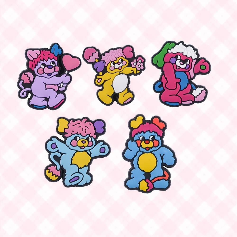 TEMU 5pcs Colorful Cute Beads - Compatible With Pens, Pencils, Keychains & Zipper Pulls - Durable For, Office, Party Favors () - Multifunctional Charm Beads For Diy Crafts & Collect