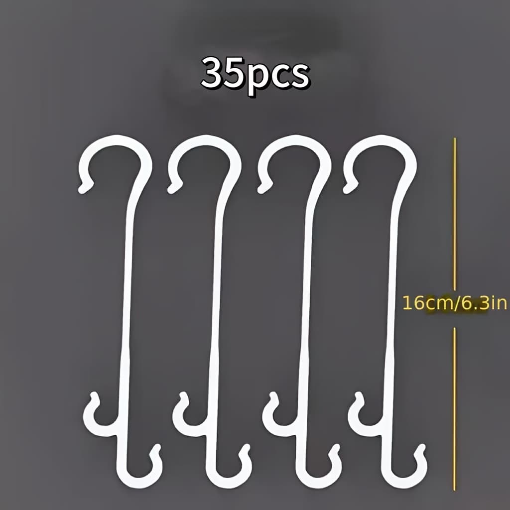 TEMU 35 Plant Hooks, Vegetable Tomato Vine Frame Support Hooks, Multi-component Structure Stable Planting Flower Accessories, Anti-drop Support Tools