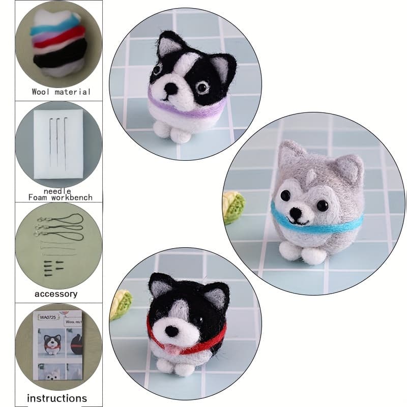 TEMU Dog Animal Fleece Felt Diy Craft Kit