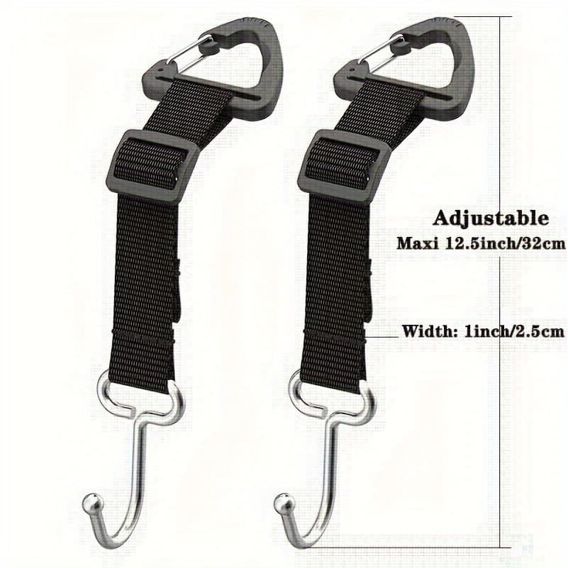 TEMU Set Of 2 Headrest Hooks For Vehicles, Designed To Hang Purses And Organize Bags Behind The Car Seat