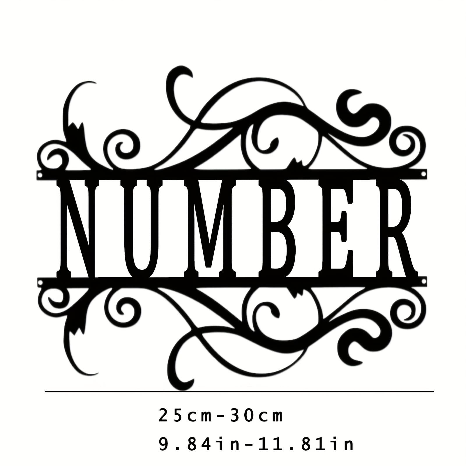 TEMU 1pc, Metal Door Number Customization, Punching Installation Door Number, Industrial Style Retro Door Number Customization