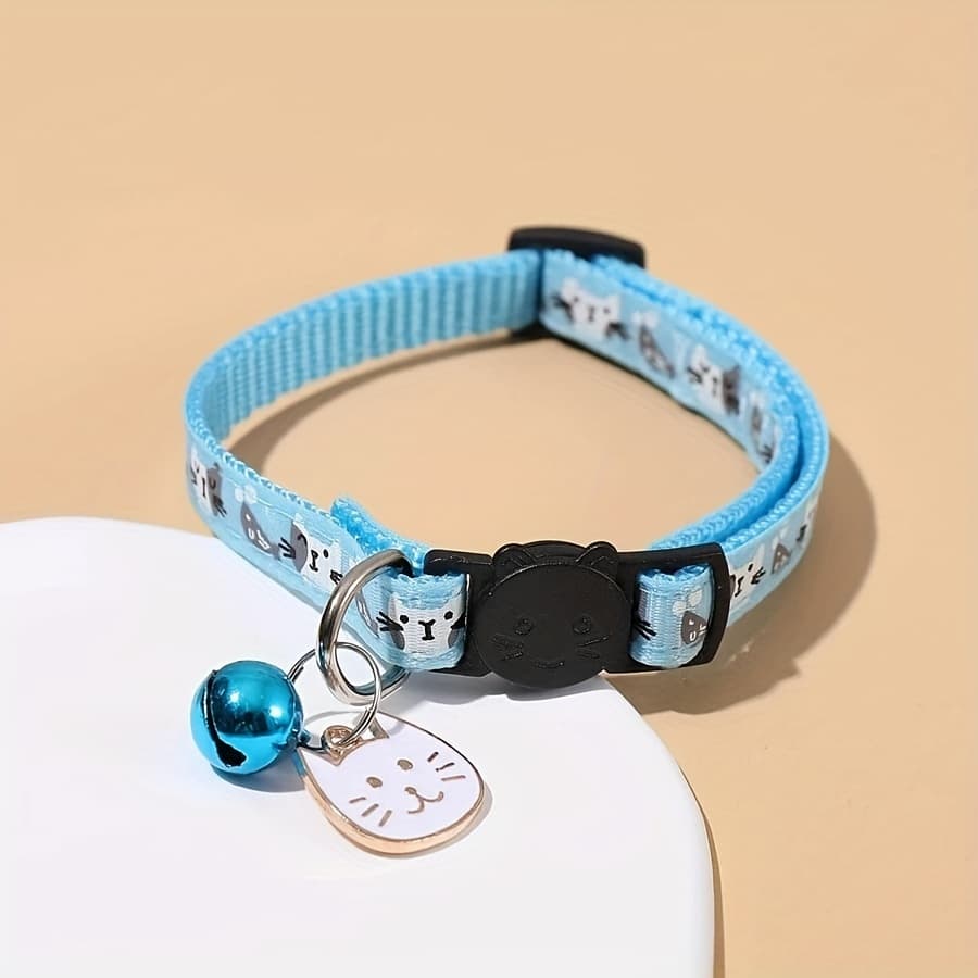 TEMU 1 Adjustable Cat Face Pendant With Anti-choking Safety Clasp Cat Collar