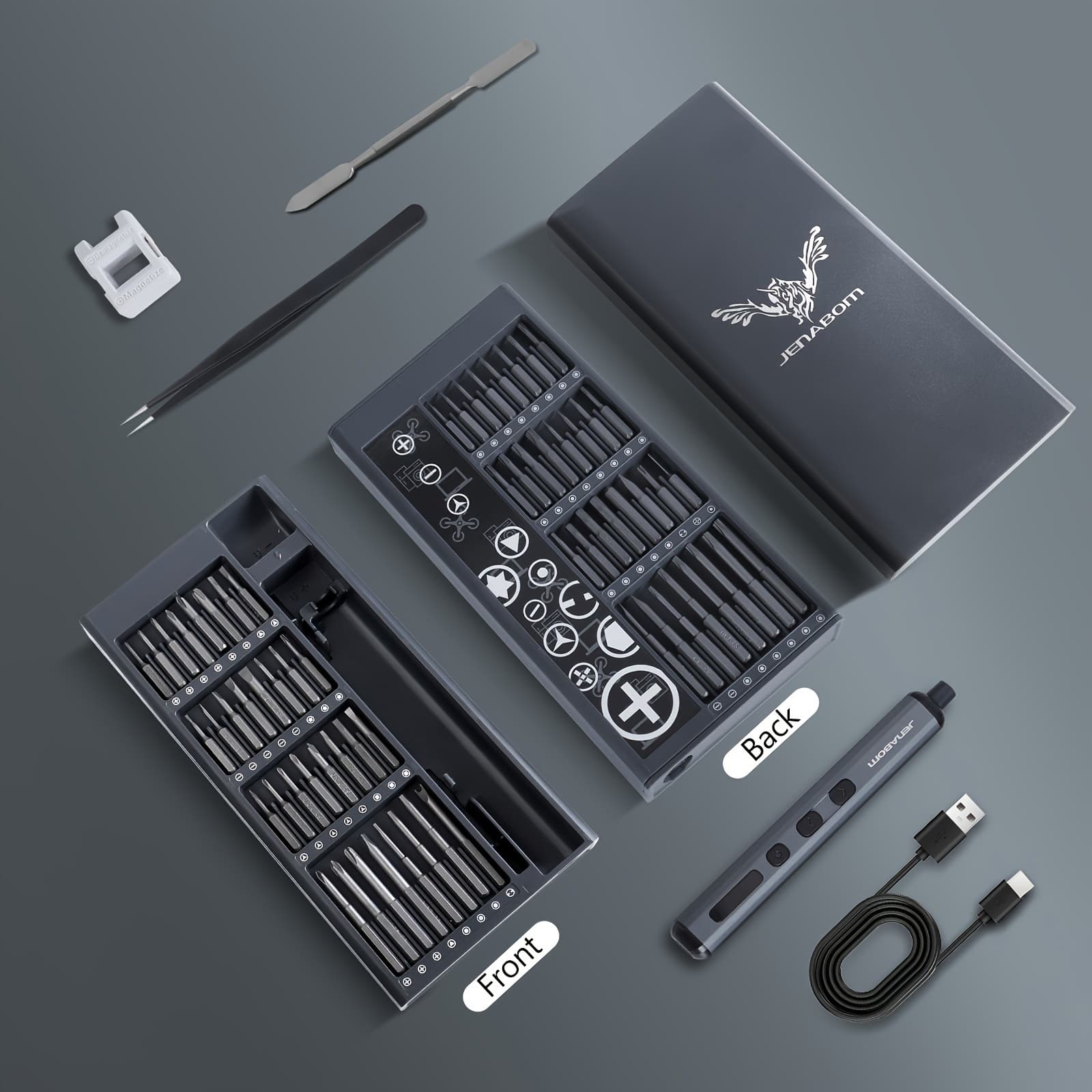TEMU 68-in-1 Electric Screwdriver Kit With Magnetic Bits, Quick Charging, And Led Light