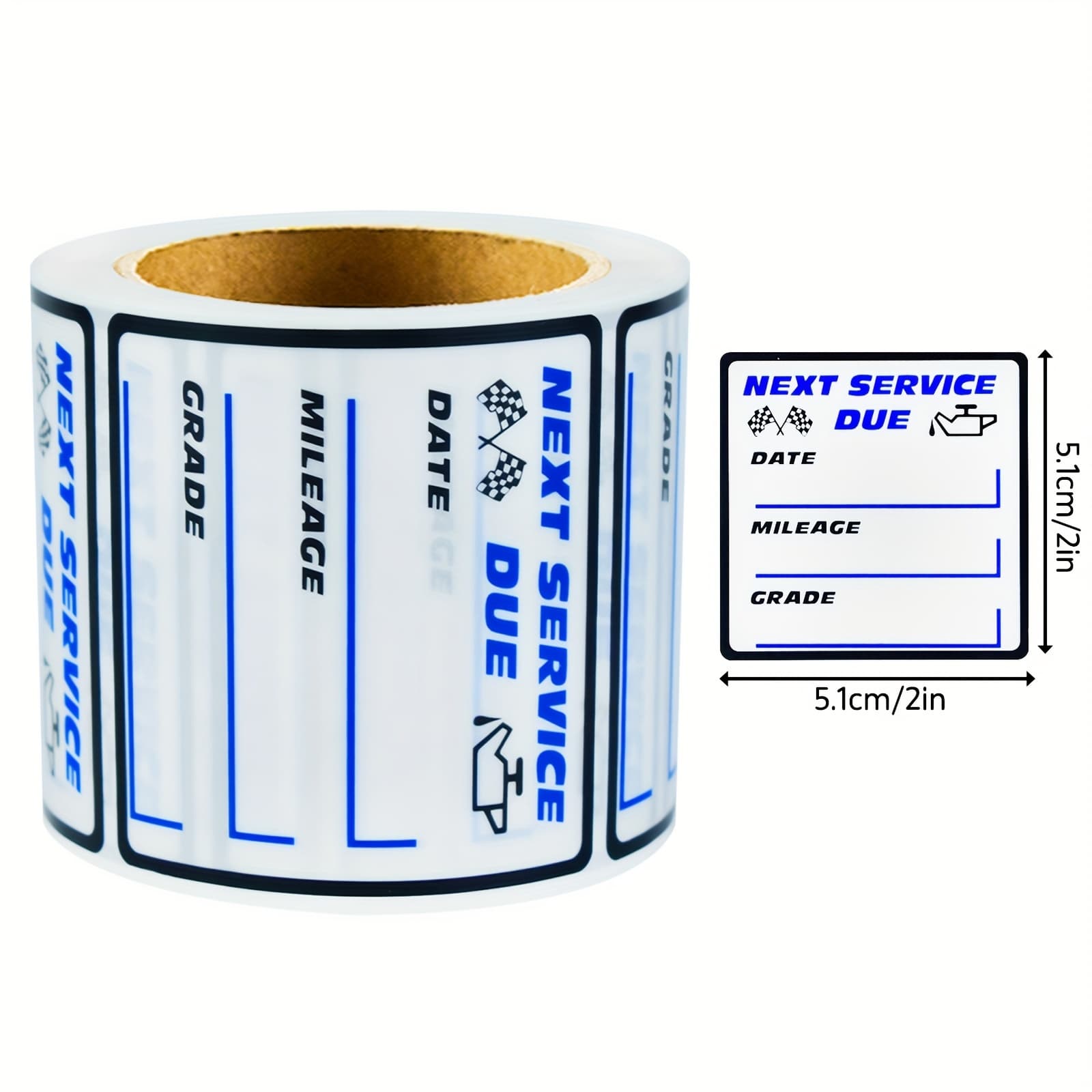 TEMU 250pcs 2in Oil Change Maintenance Service Due Reminder Stickers For Cars, Windshield "next Service Due" Transparent Oil Change Reminder Decals, Removable Waterproof Tear-resistant