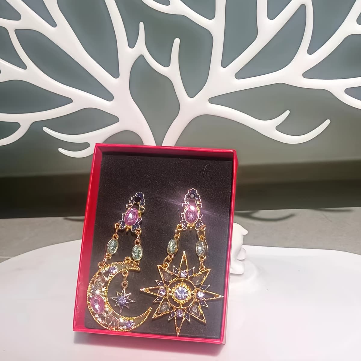 TEMU 1 Pair Of High-end Star And Pendant Earrings For Women, Suitable For Banquets And Valentine's Day Gifts