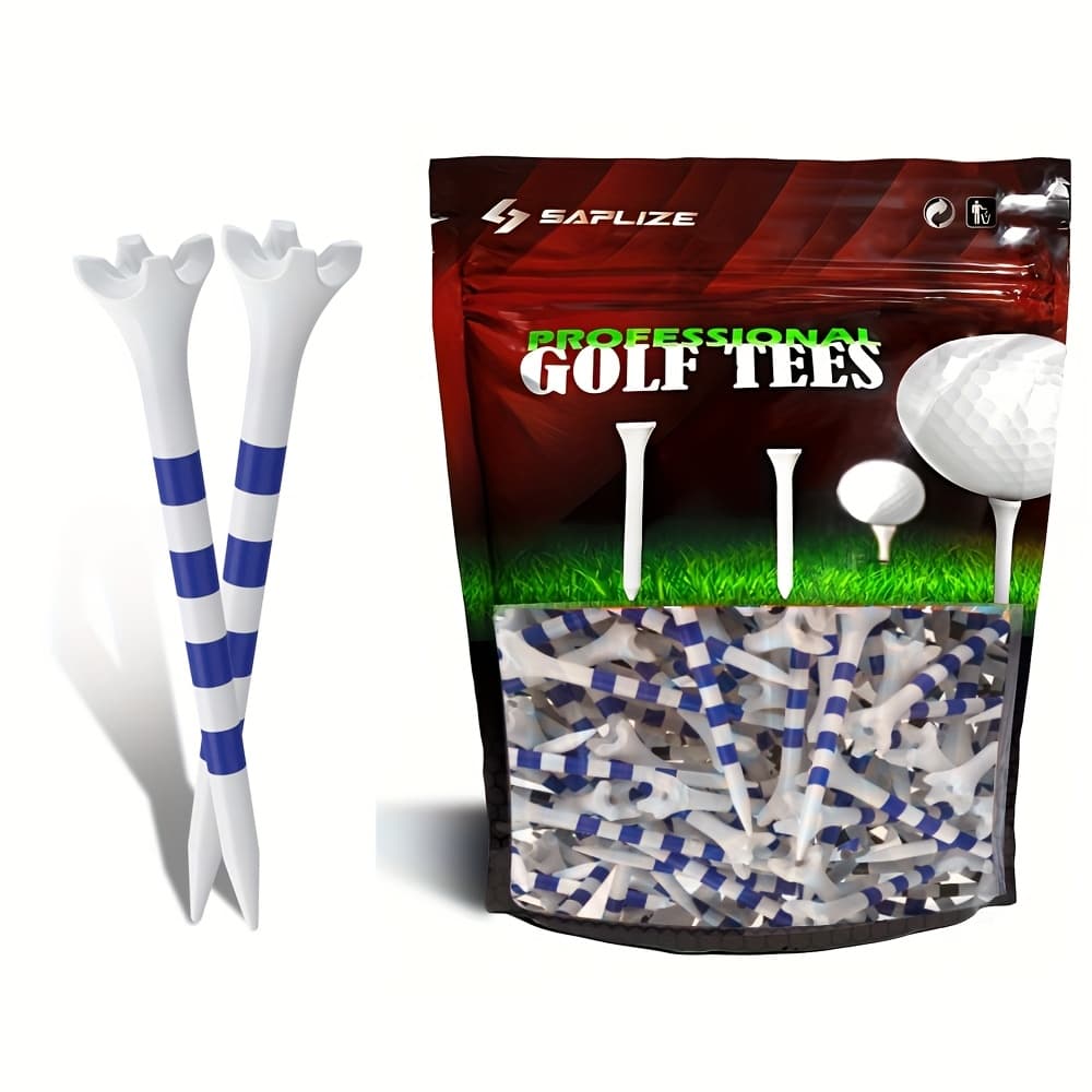TEMU 4-prong Golf Tees, Designed Shaft Thickness For And Flexibility Balance, (blue 50pcs, 3-1/4"), To Friction And Lateral Spin