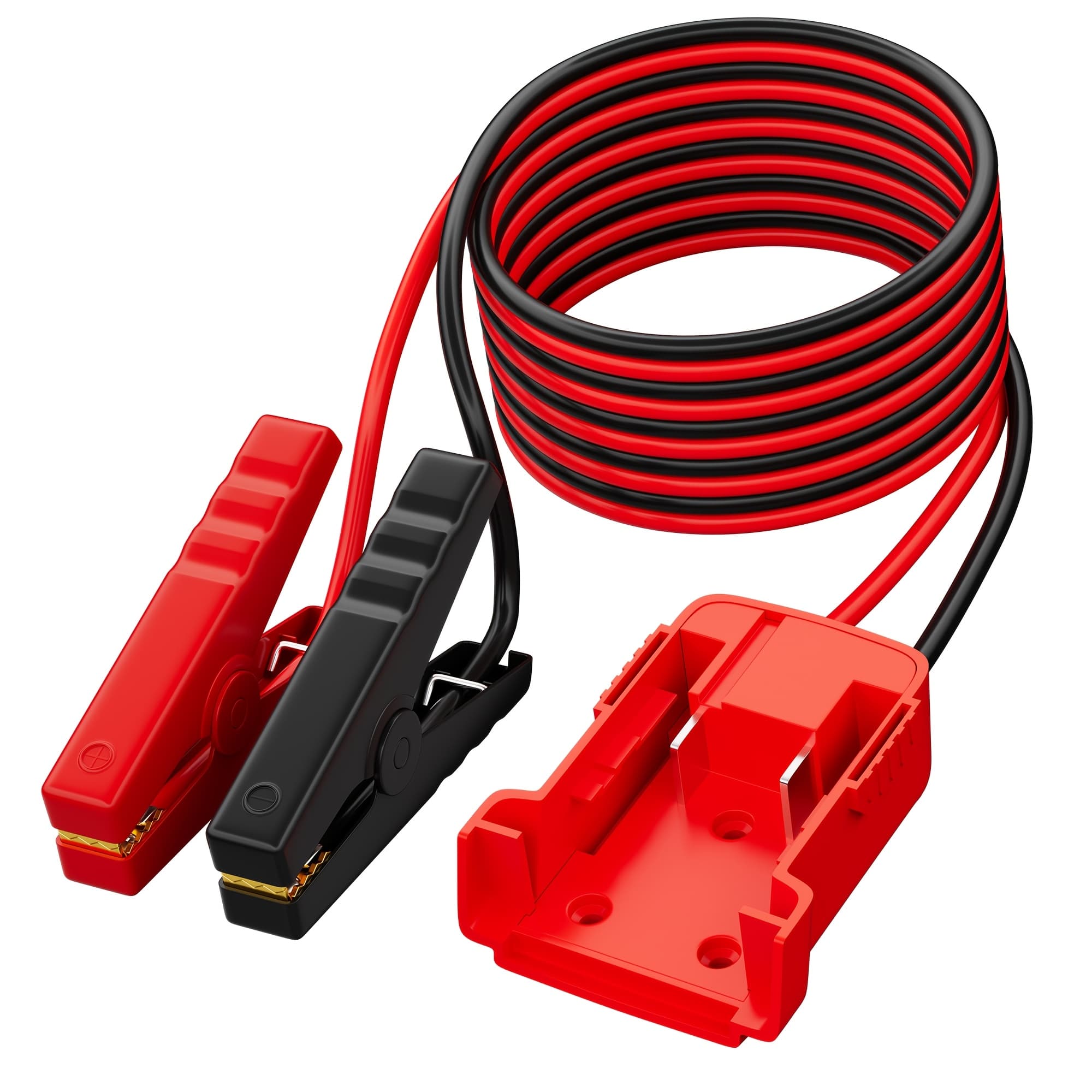 TEMU Battery Adapter With 6ft Jumper Cable Clamps Portable Battery Jumper Starter For Power Tool, Without Battery