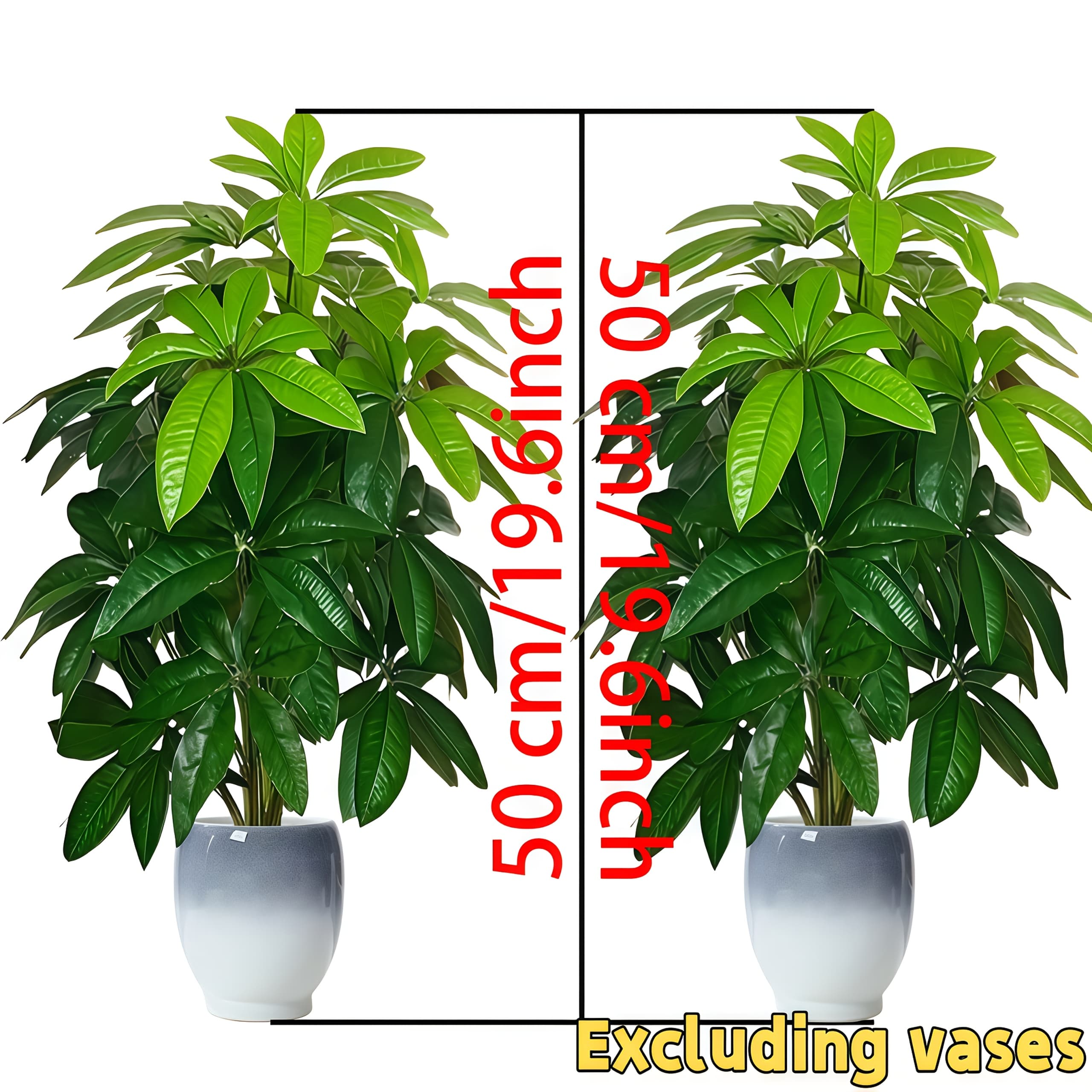 TEMU 1/2pcs 20 Inch Beautiful And Realistic Simulated Plants, Simulated , And Money Trees, Suitable For Decorating Rooms, Backyards, , Weddings, New Year's, Christmas Decorations