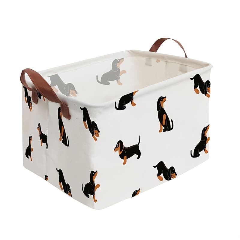 TEMU 1pc Rectangular Storage Box, Gift Basket, Shelf Basket, Folding Gift Storage Box, Suitable For Home/dormitory/kitchen/pet/office/closet/shelf/gift Basket, Shelf Baskets