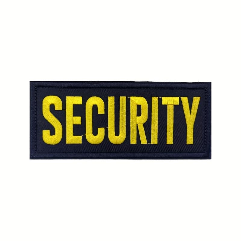 TEMU 1pc 5.8x2.36in Patch Fastener Embroidered Durable Security For Tactical Uniform Vest Outdoor Backpack Badge Cloth Sticker Decorative Applique Emblem