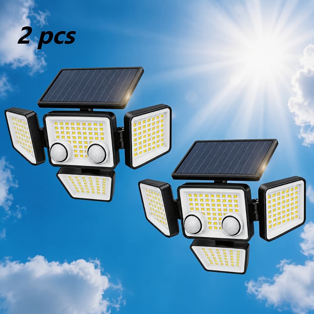 TEMU (1/2/3/4pcs) Solar Outdoor Motion Sensor Lights, Ip65 Waterproof Wall Lights For Yard, Garden, Patio, Wide Angle Solar Lighting, Father's Day Outdoor Gift Idea