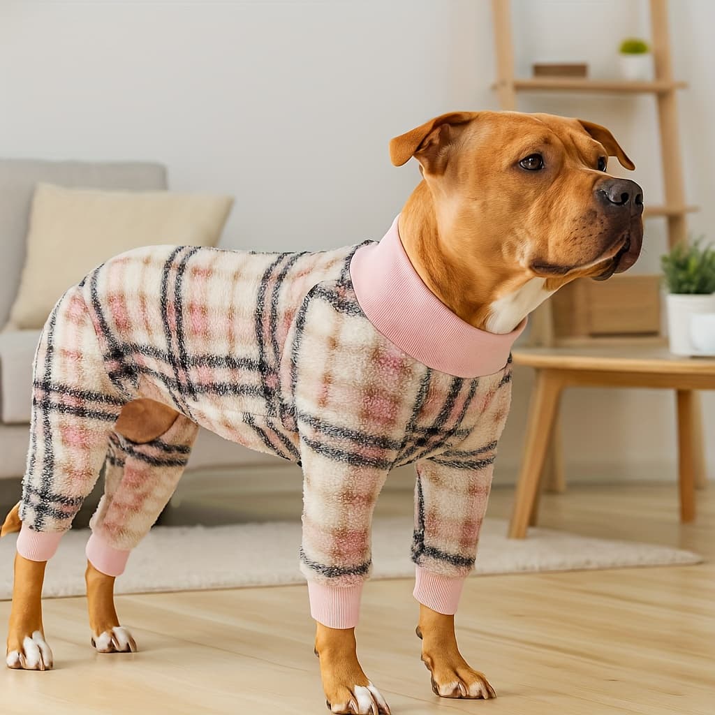 TEMU Dog Christmas Sweater For Large Dogs Winter Warm And Thick Pet Clothes Puppy Clothes For Big Dogs Boy Girl Fleece Dog Pajamas Jumpsuits Dog Outfits For Dog Clothes, Golden Retriever, Labrador