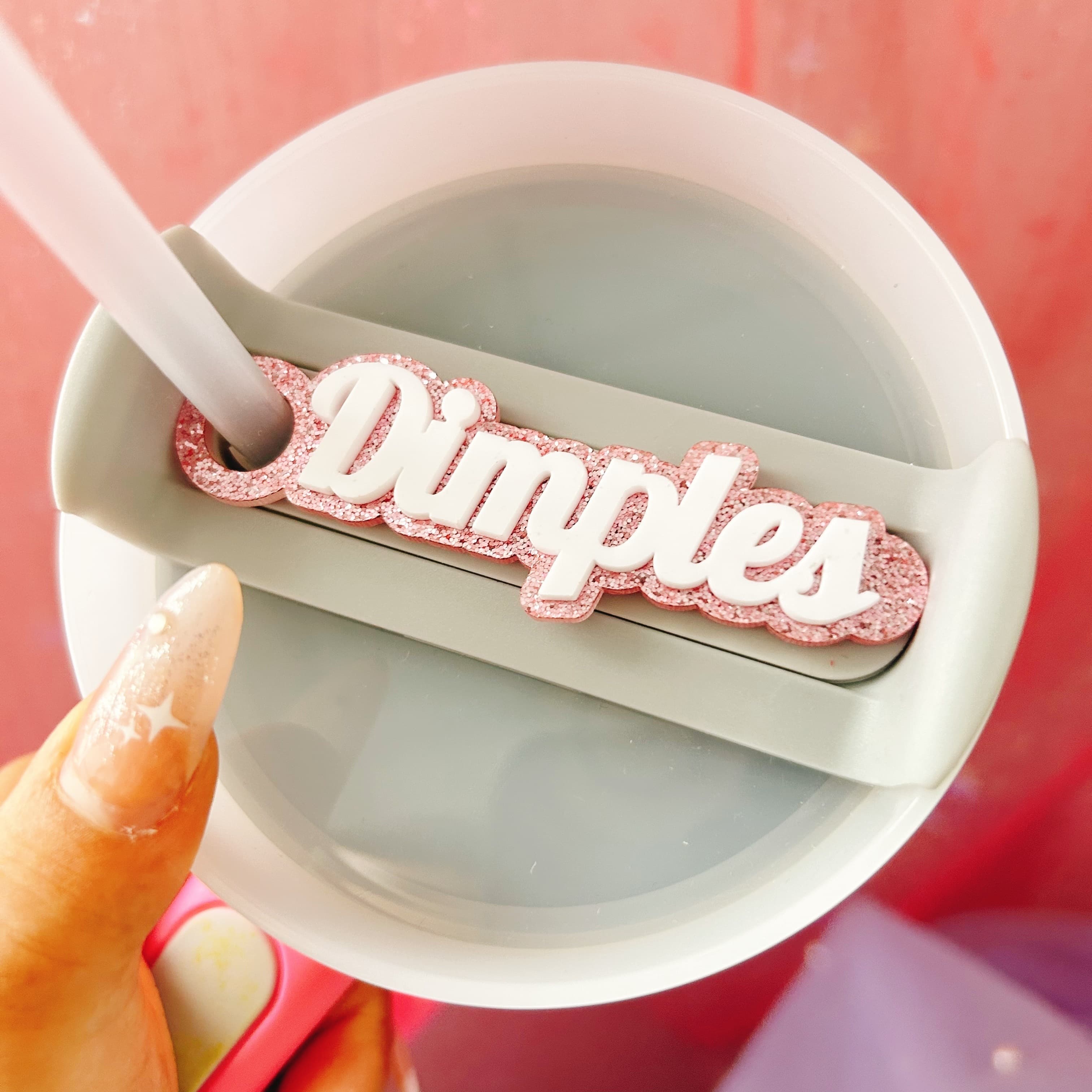 TEMU Customized Acrylic Water Cup Nameplate Personalized Lettering Sports Water Cup Accessories