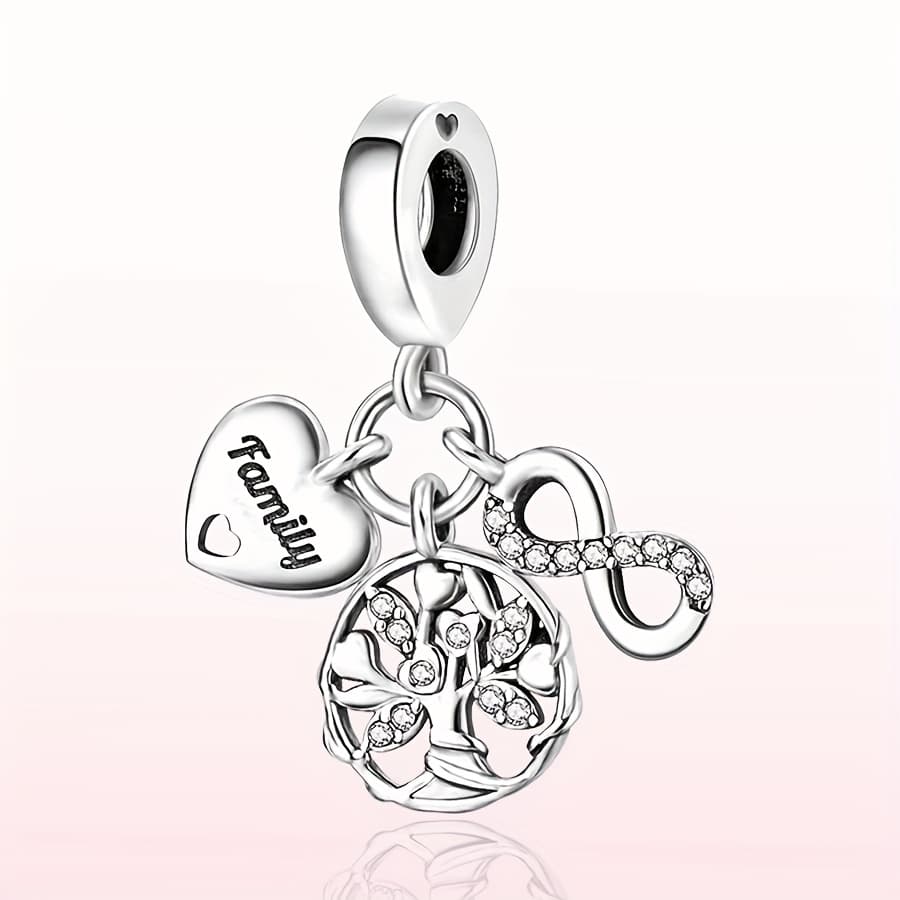 TEMU S925 Silver-plated Eternal Symbol Tree Of Life Pendant, A Stylish And , Suitable For Bracelet And Necklace Accessories, Perfect As Birthday Or Holiday Jewelry Gifts.