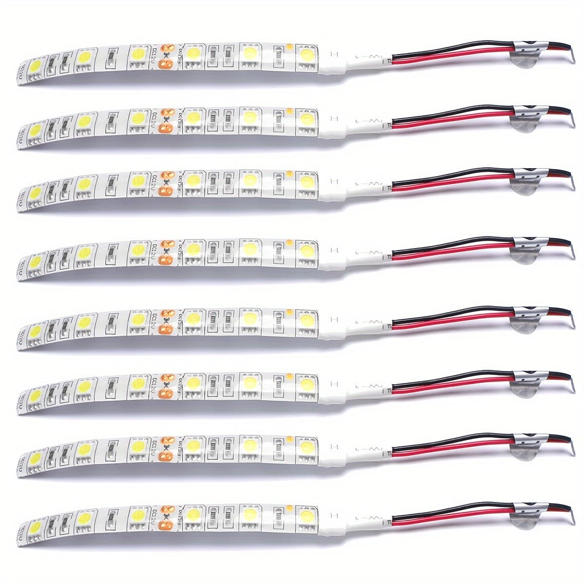 TEMU 8x 5050 Smd Led 6 Leds White 10cm 5050 Light Strip, Flexible Led Light Strip, , Suitable For Indoor And Outdoor Use