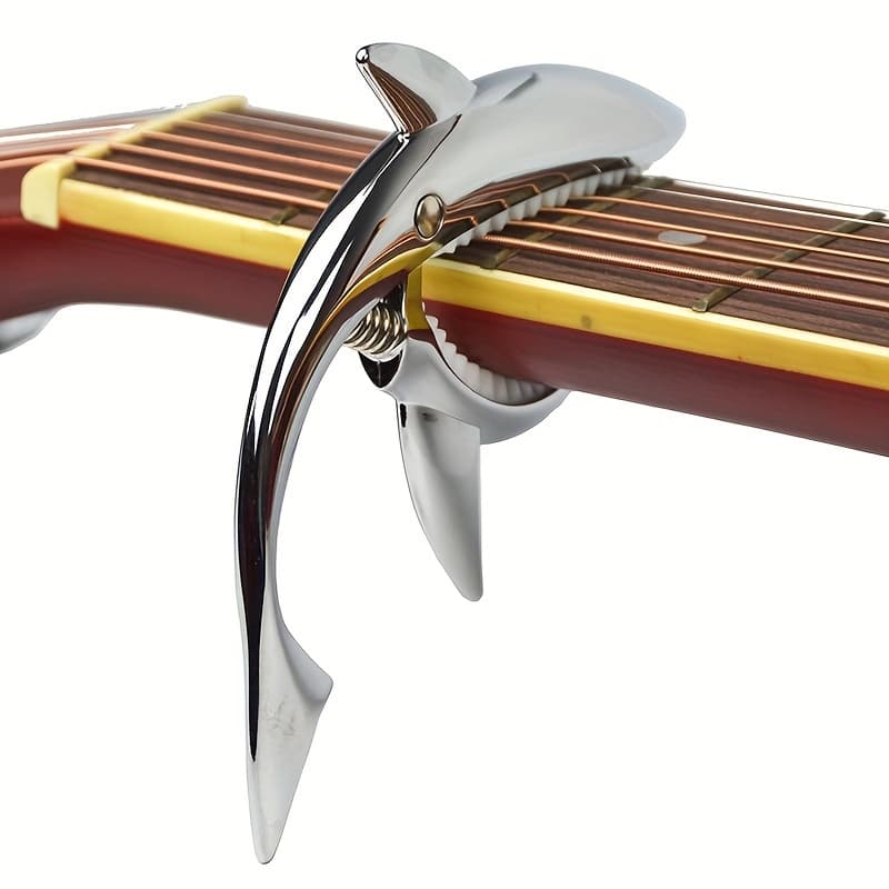 TEMU Fashionable And Unique Capo For Guitar, Made Of Zinc Alloy, Suitable For Acoustic And Electric Guitars, Capable Of Changing The Pitch.