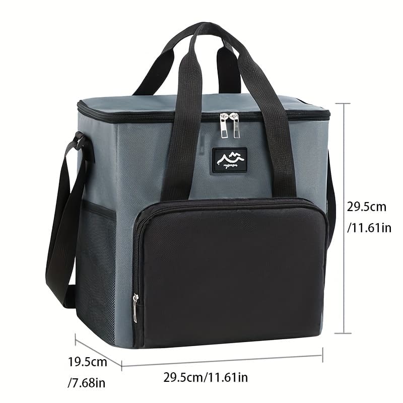 TEMU 1pc, Lunch Bag, Easy Square Shape, Outdoor Insulated Bag, Suitable For Daily Work, School, Office, Outdoor Picnic And Camping Travel, Non-food Contact