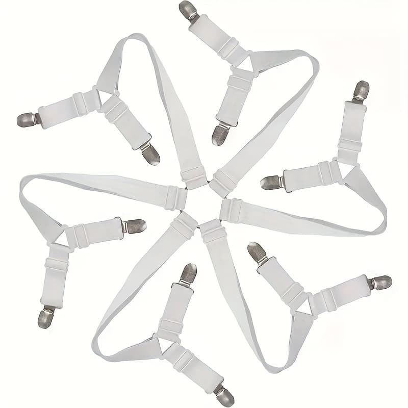 TEMU 1pc Bed Sheet Fasteners, Adjustable Elastic Straps For Securing Fitted And Flat Sheets On Mattresses