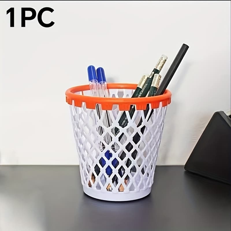 TEMU 1pc Pp Material Large Capacity Pen Holder, Easy Desktop Storage Box For Students And Office