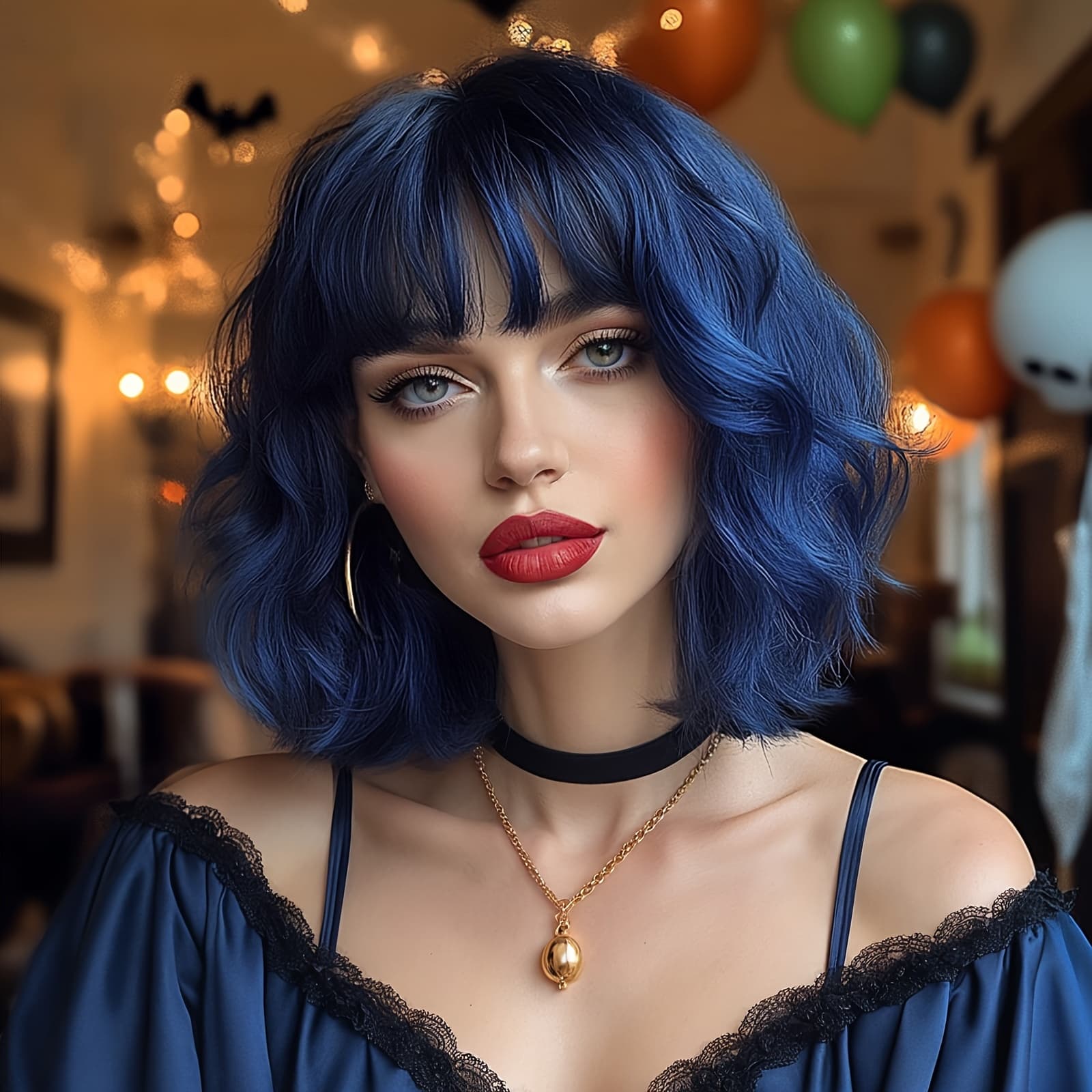 TEMU Colorful Short Straight Hair Wig Synthetic Clip In Hair Extensions Elegant Natural Looking For Daily Use Halloween Christmas, Cosplay, , High Temperature