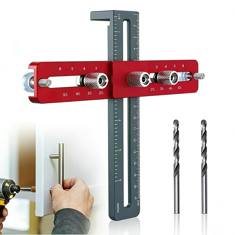 TEMU Cabinet Hardware Jig Tool, Fixture Handle Punch Auxiliary Drawer Handle Positioner Cabinet Door Handle, Open Hole Installation Woodworking Handle Punch, Perfect Gift For Birthday & Christmas