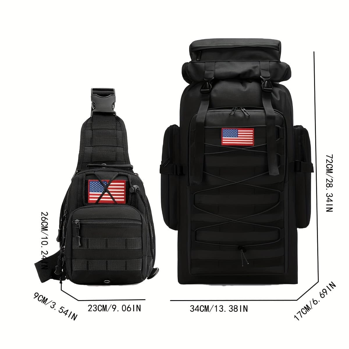 TEMU Men's Women's Hiking Backpack For Camping Backpack Rucksack Days Assault Pack For Climbing