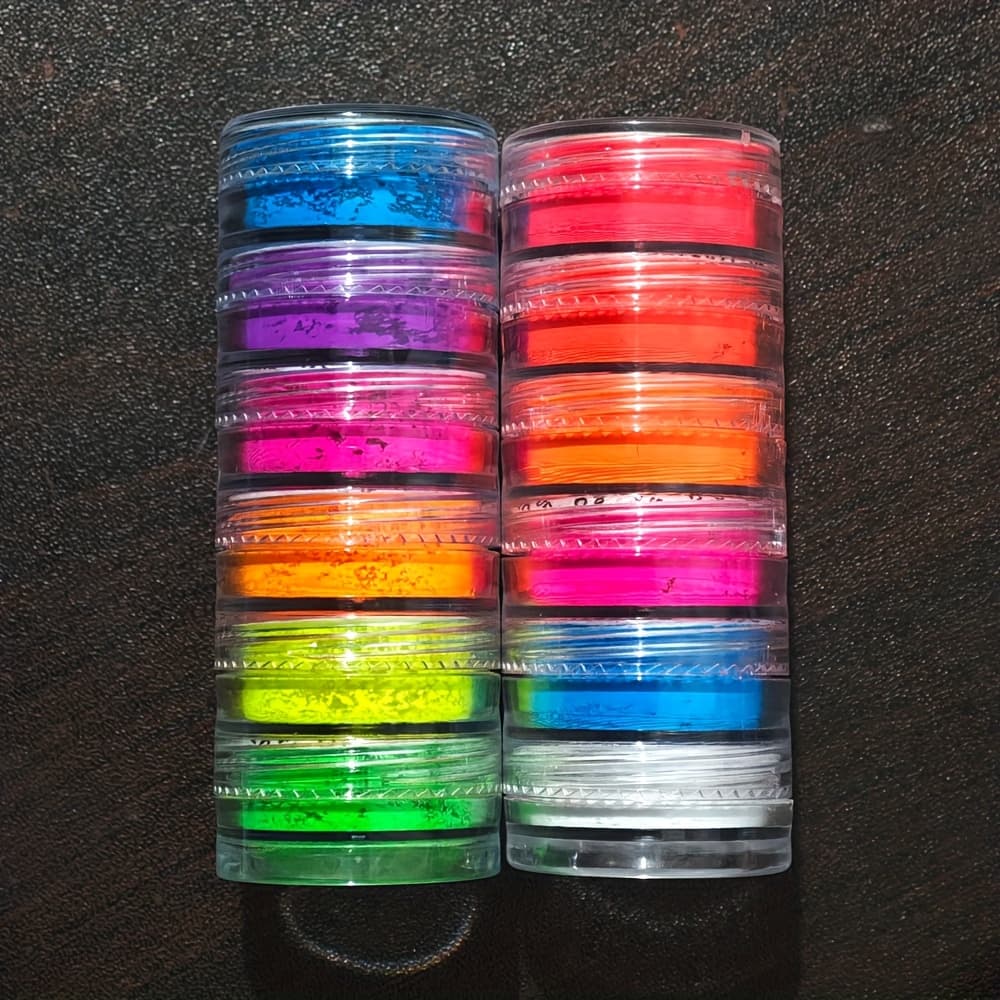 TEMU 18-color (3-set) Neon Fluorescent Powder Epoxy Resin Neon Powder Dye For Slime Candle Jewelry Making Dye