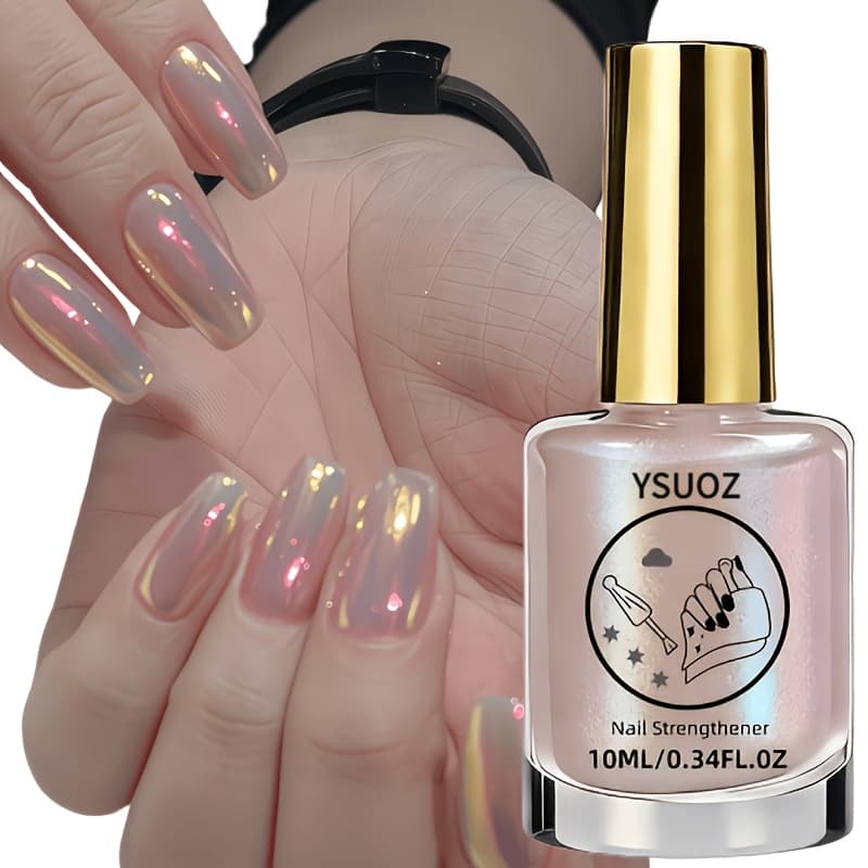 TEMU Polarized Mermaid Pink Nail Polish 10ml Is The "" Of Pink Trend Nail Art Enthusiasts. A Gentle And Versatile Mermaid , Golden And Pink Glitter Mixed Base Color, Making It