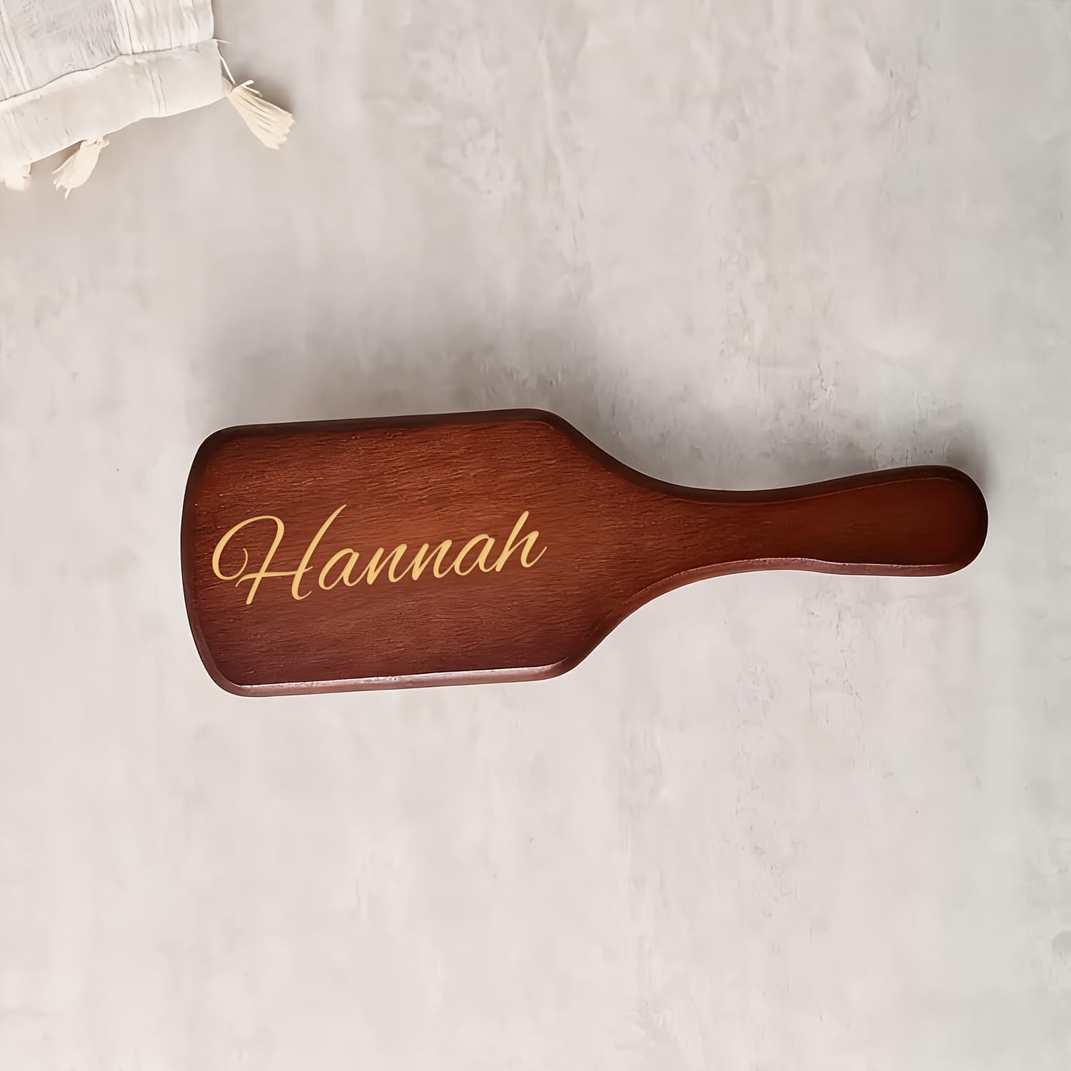 TEMU 1pc Personalized Engraved Wooden Hair Brush | Custom Name Comb Handmade Bridesmaid & Wedding Party Gift Suitable For Women 15+ | Gift | Teacher's Day Gift