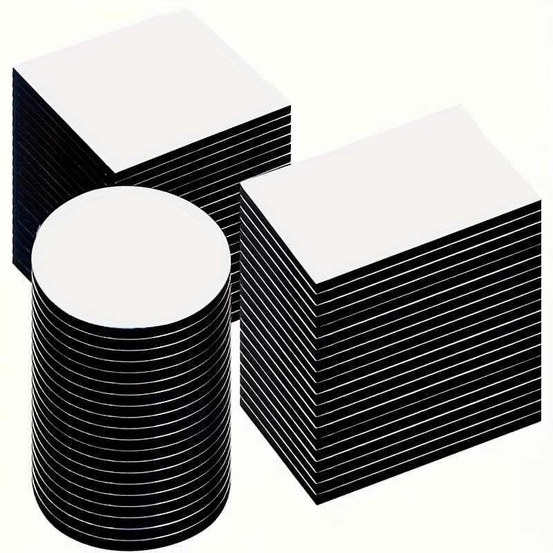 TEMU 60 Super Strong Double-sided Tapes- Black, Multi-shaped Foam For Walls, Floors, And Doors- Suitable For Crafts, Art, And Plastic Applications- Non, Adheres To Plastic, And Craft Supplies