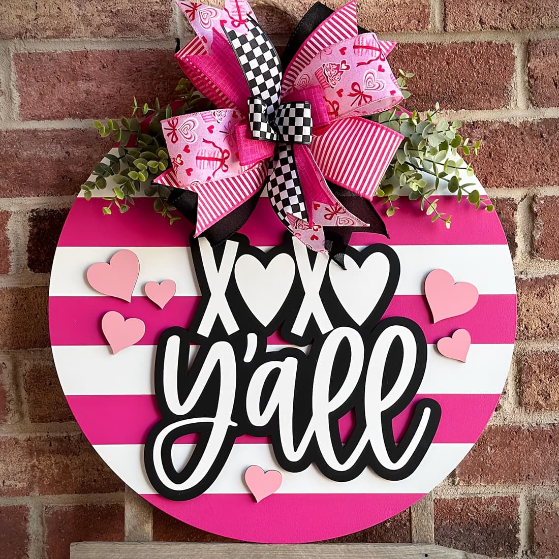 TEMU Valentines 3d Door Hanger - Rustic Heart Wreath With , Farmhouse Porch Decor For Valentine' Day, Door-mounted Decoration For Front Door, / Use ( )
