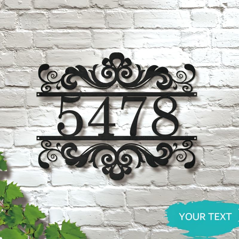 TEMU Custom Metal Address Signs - Vintage , Handcrafted Home Number Plates, Perfect Housewarming Gift, Comes With Double-sided Tape, Adhered To The Wall Without Drilling