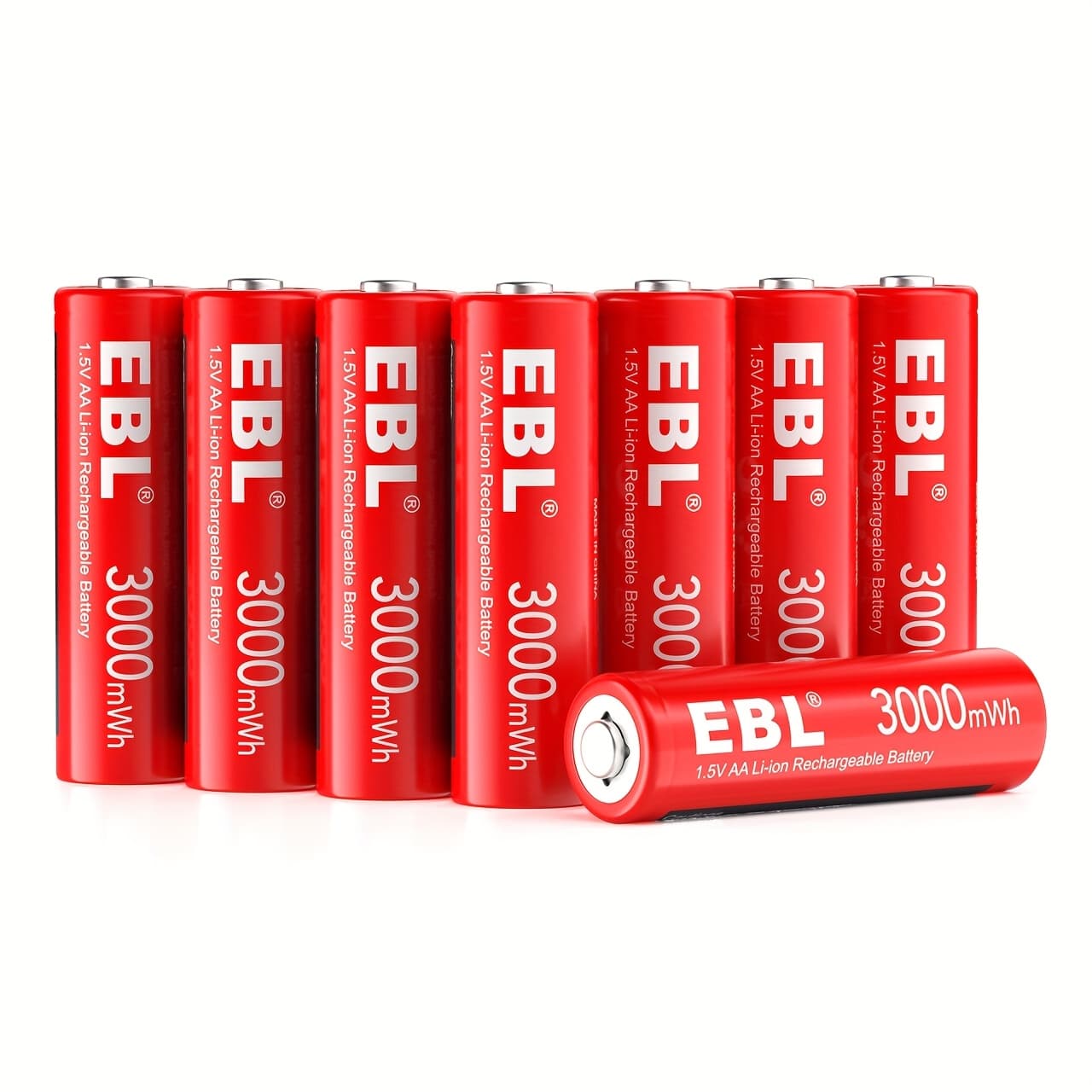 TEMU Ebl Aa Rechargeable Lithium-ion Battery 1.5v 3000mwh, Set Of 8