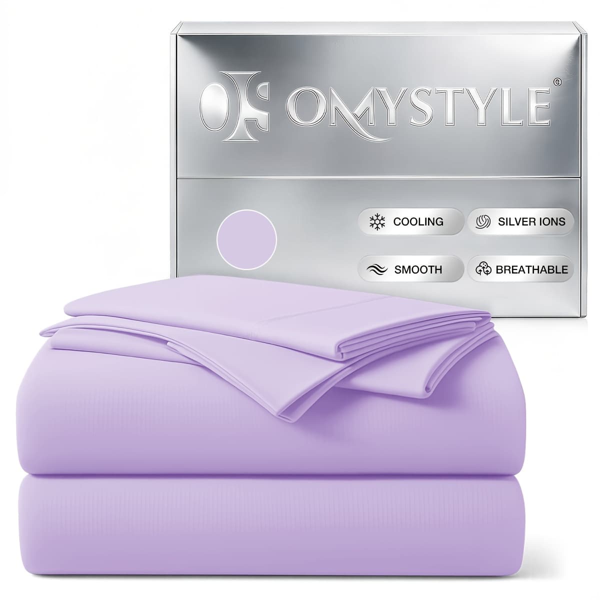 TEMU Silver-infused Bed Sheet Set, Cooling, Breathable And Skin-friendly, Queen Size Sheets, , , Fit For Hot Sleepers, - Smooth Sheets For Room Decor - T/f/q/k