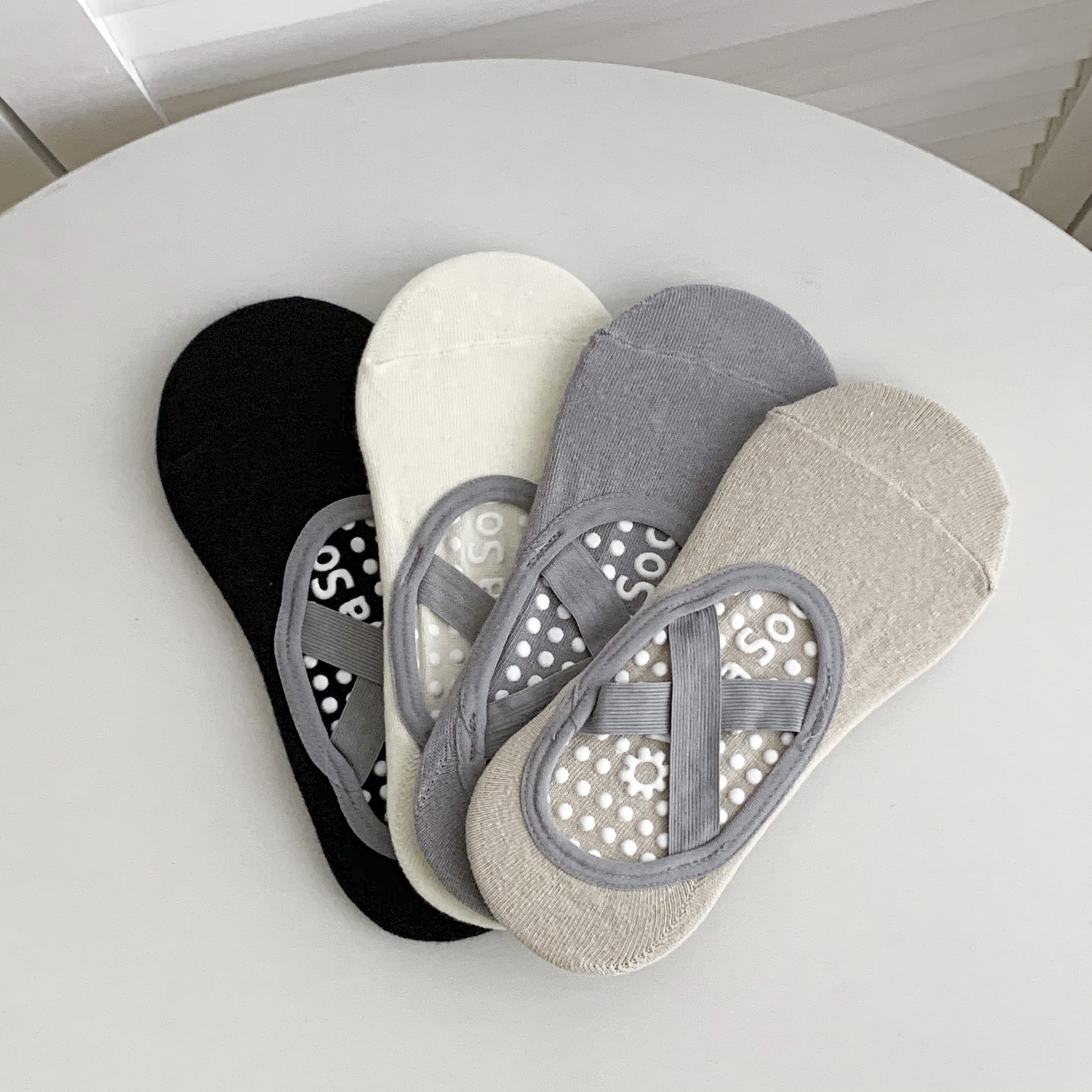 TEMU 4 Pairs/8 Pairs Of Yoga Socks For Women, Versatile And Comfortable, Featuring Silicone Non-slip Soles And A Hidden Design
