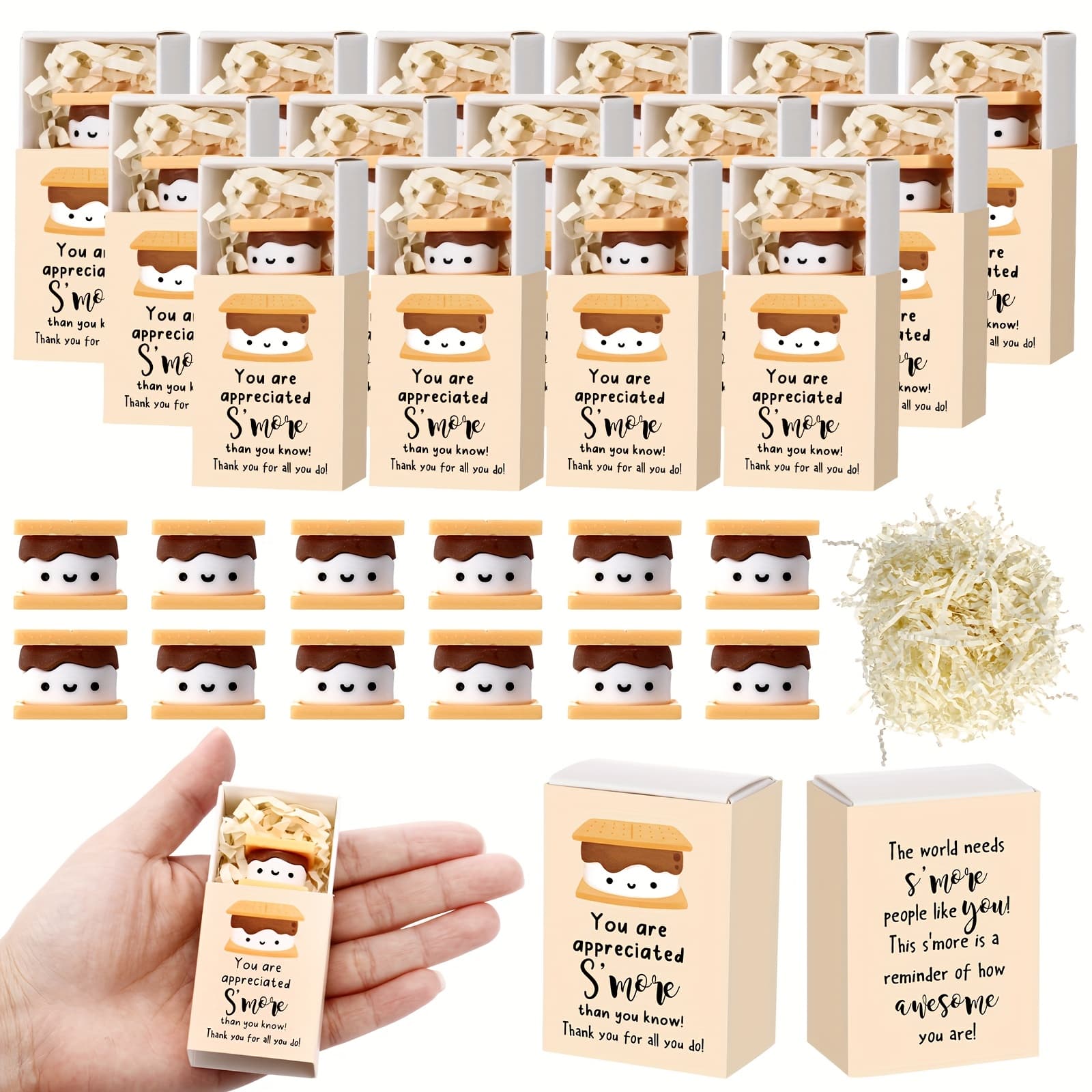 TEMU 24 Sets Employee Appreciation Gifts Marshmallow With Box Graduation Positive Inspirational Puns You Are Appreciated Thank You Gifts For Coworkers Staff Team Teacher Nurse Group