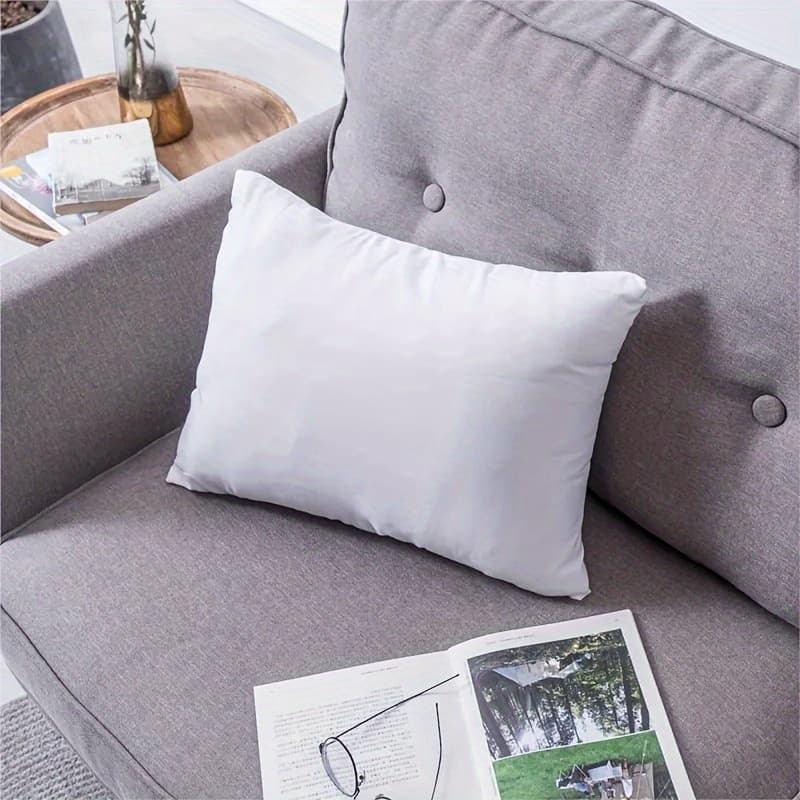 TEMU 1pc Standard White High-rebound Pillow Sofa Car Seat Home Indoor Decoration Pillow 30x50cm