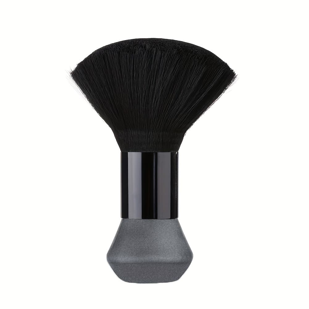 TEMU 1 Pack Professional Neck Duster Brush - Neck Brushes For Hairdressers And Barbers - Salon Styling Hairbrush Tools For Hair Cutting And Sweeping - Black Hair Cleaning Brush For Easy Neck Dusting