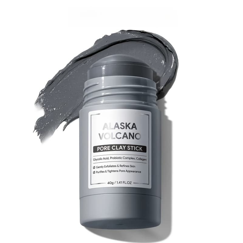 TEMU Alaska Volcano Pore Clay Stick Cleansing Blackhead Remover Face Mask Stick With Gentle Exfoliating Smoothing Skin Non Drying Skincare